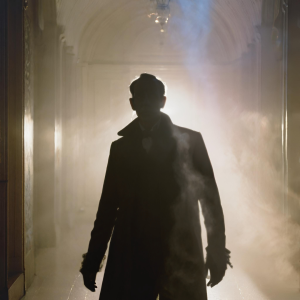 Ghost in hallway of Carter's Grove Plantation